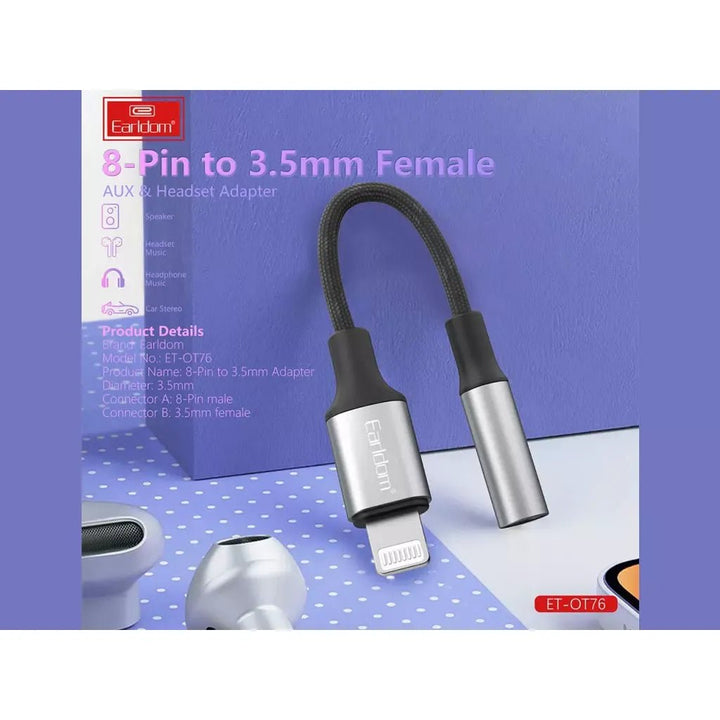 Earldom Adapter Lightning to 3.5mm (Female) ET-OT76 | KuwaitCavarat