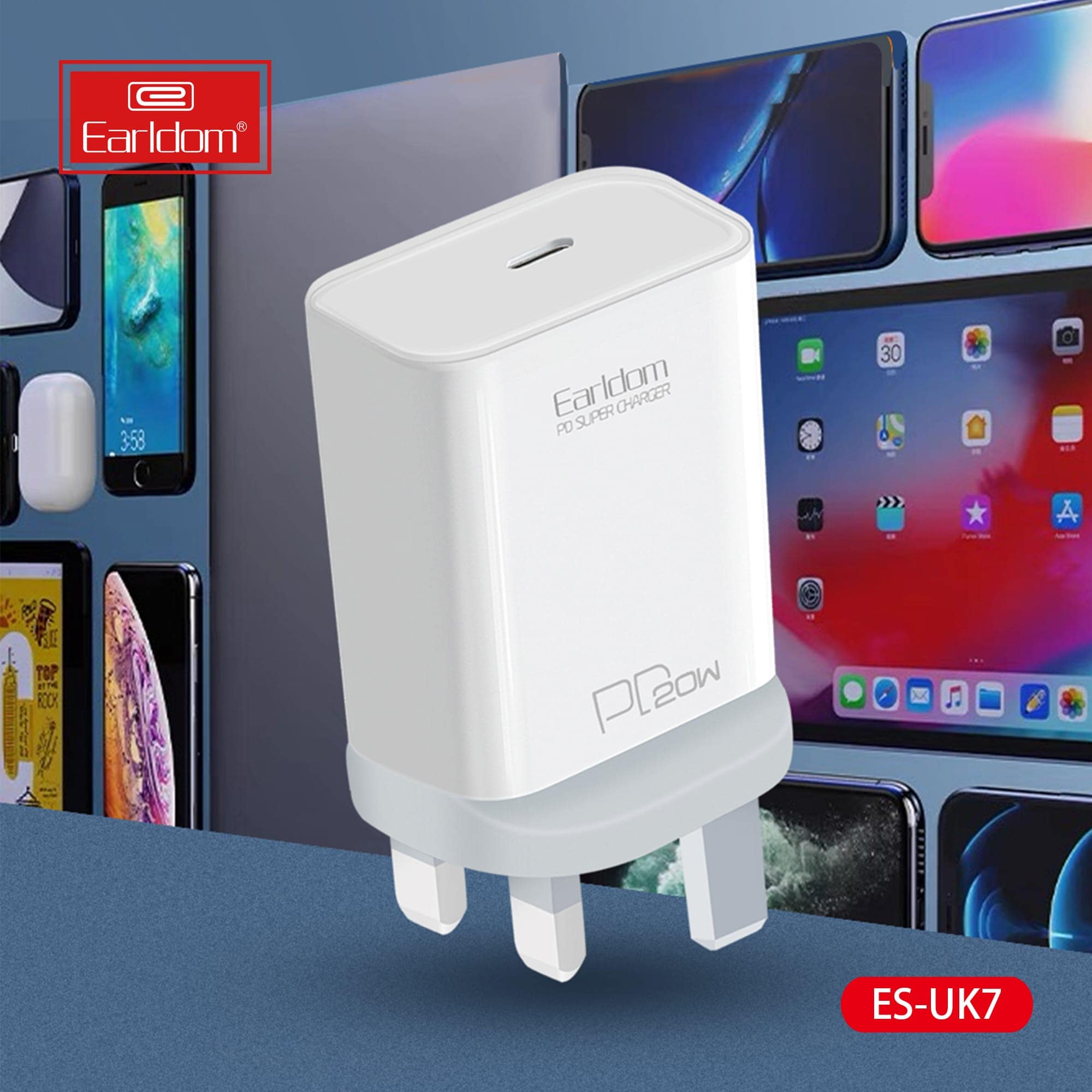 Earldom® UK7 Power Adapter 20W | KuwaitCavarat