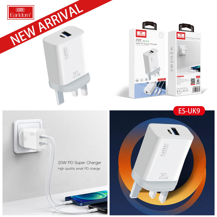 Earldom® UK9 Power Adapter 20W – KuwaitCavarat